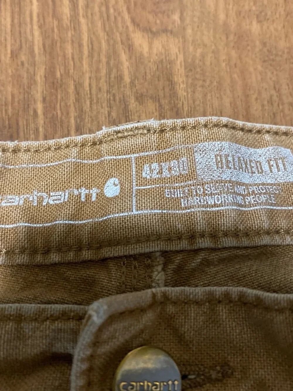 Carhartt Men's Corduroy Work Pants in Tan